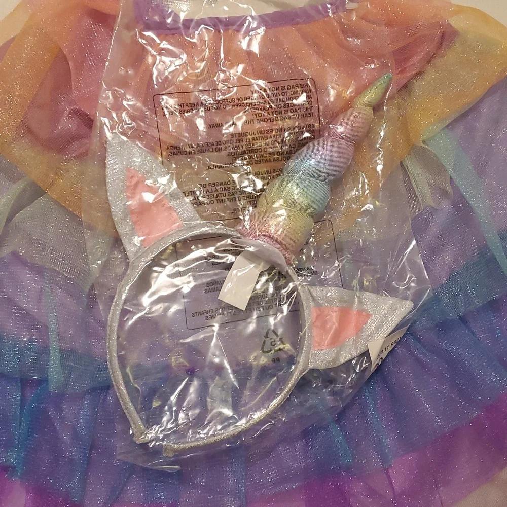 Rock Star Unicorn Costume‎ - Silver and Multicolor - Picture 4 of 9